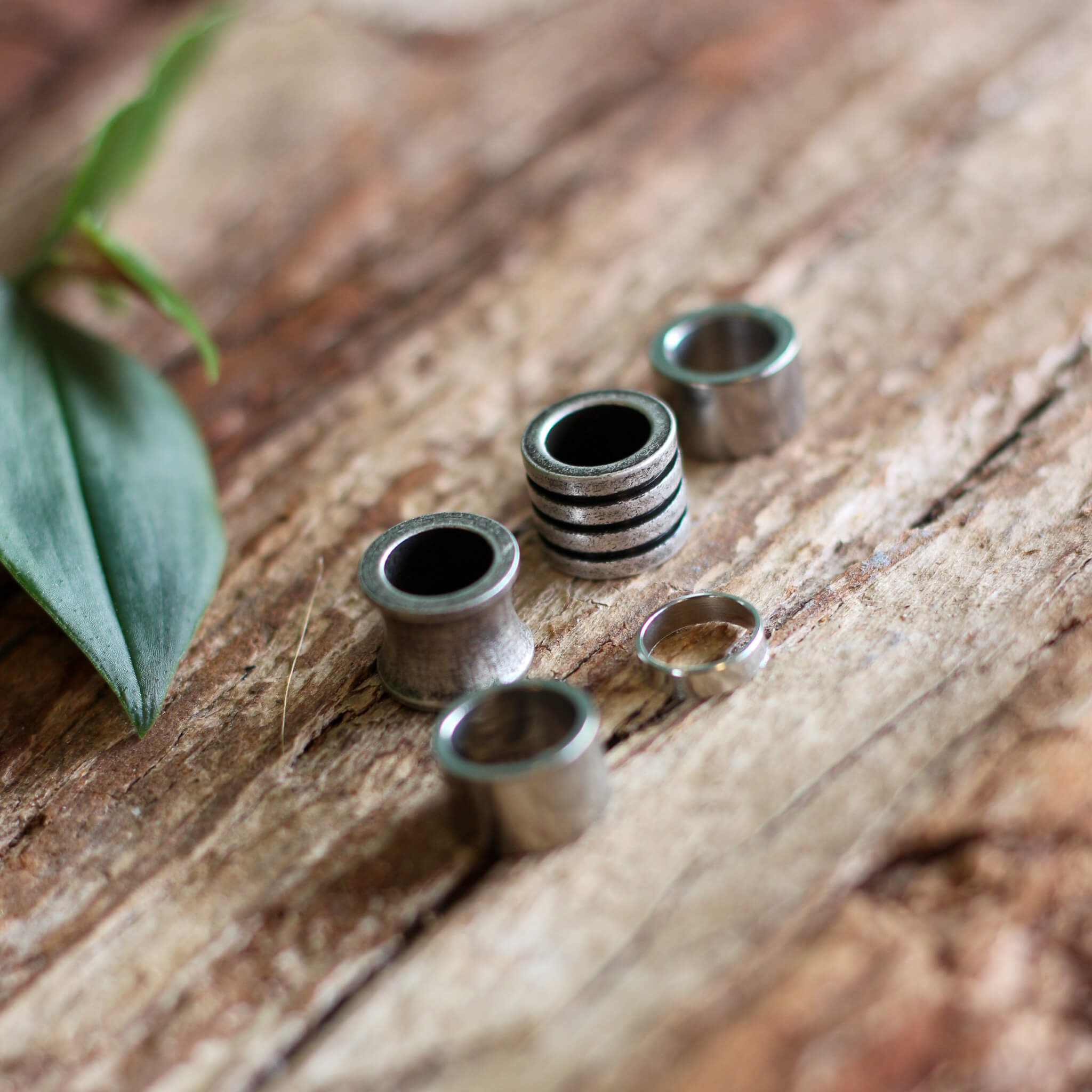 Basic-Perlen aus Edelstahl – Silber