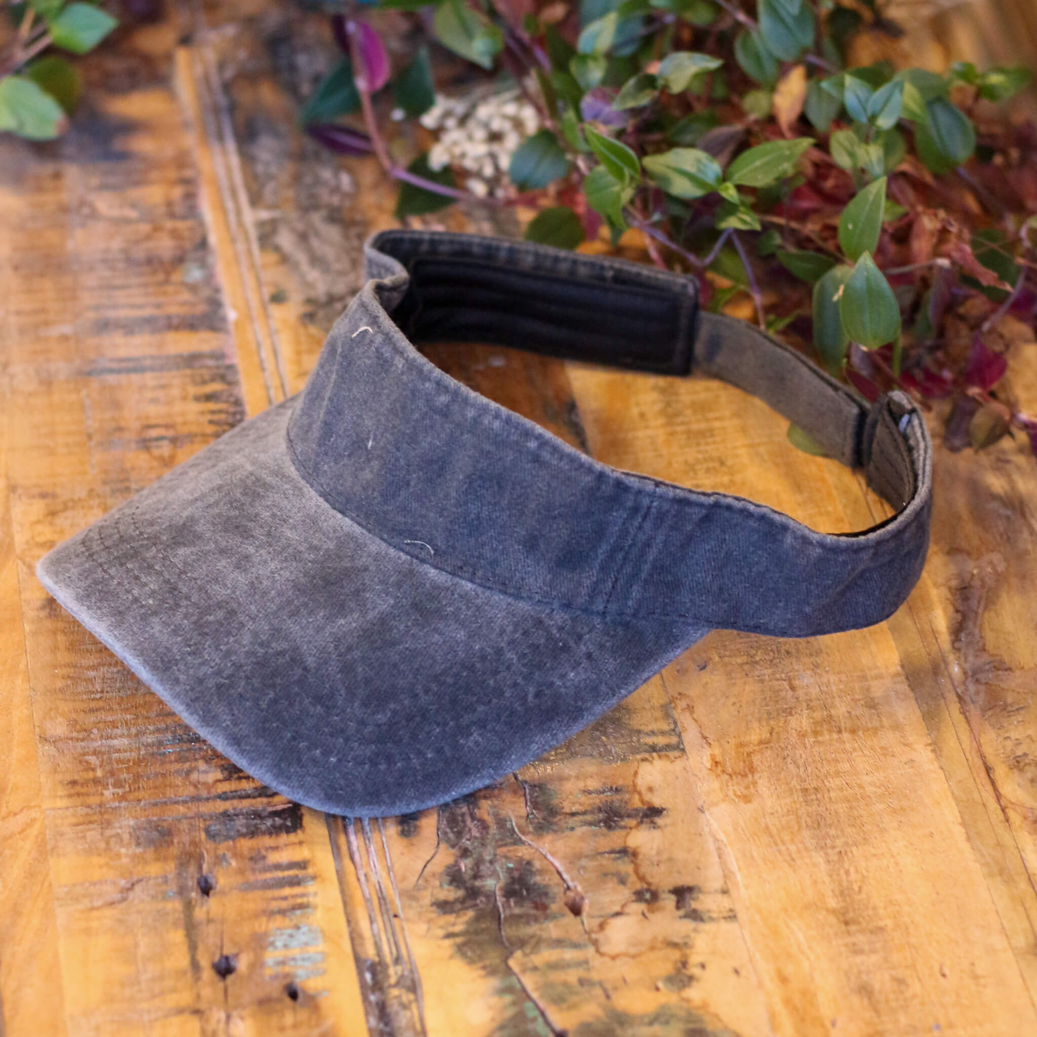 Vintage Denim Sun Visor Cap