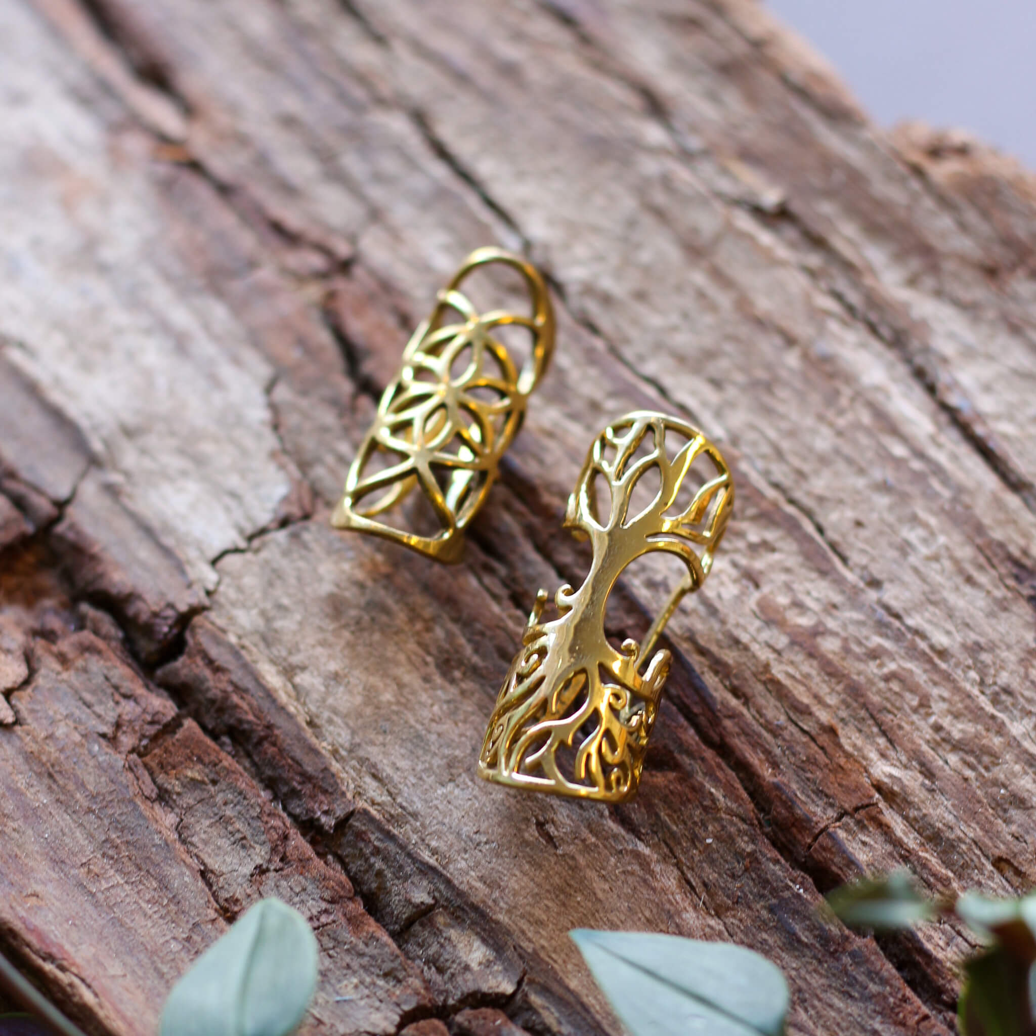 XL Sacred Symbols Brass Beads